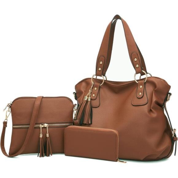 Purses And Wallets Set For Women Tote Handbags Large Hobo Bag Purse With - Picture 1 of 6